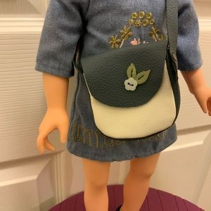 Handmade real leather crossbody doll bag